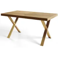 Alpi Möbel Table de Salle à Manger 140x80 cm, Table Cuisine avec des Pieds Métalliques Robustes, Collection Loft X, Craft