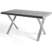 Alpi Möbel Table de Salle à Manger 180x280 cm, Table Extensible avec des Pieds Métalliques Robustes, Collection Loft X, At clair