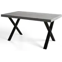 Alpi Möbel Table de Salle à Manger 180x280 cm, Table Extensible avec des Pieds Métalliques Robustes, Collection Loft X, At clair