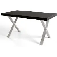 Alpi Möbel Table de Salle à Manger 120x220 cm, Table Extensible avec des Pieds Métalliques Robustes, Collection Loft X, Noir