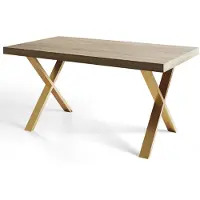 Alpi Möbel Table de Salle à Manger 140x80 cm, Table Cuisine avec des Pieds Métalliques Robustes, Collection Loft X, Sonoma