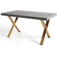 Alpi Möbel Table de Salle à Manger 180x280 cm, Table Extensible avec des Pieds Métalliques Robustes, Collection Loft X, At clair