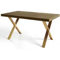 Alpi Möbel Table de Salle à Manger 140x80 cm, Table Cuisine avec des Pieds Métalliques Robustes, Collection Loft X, Lefkas