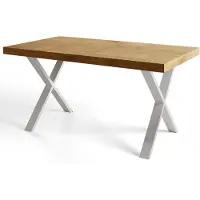 Alpi Möbel Table de Salle à Manger 140x240 cm, Table Extensible avec des Pieds Métalliques Robustes, Collection Loft X, Lancelot