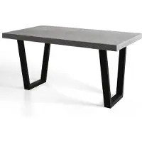 Alpi Möbel Table de Salle à Manger 120x220 cm, Table Extensible avec des Pieds Métalliques Robustes, Collection Loft Trapez, At clair