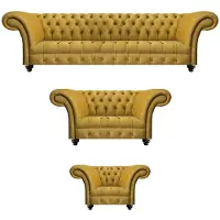 AEA Sofagarnitur Couch Polster Chesterfield Modern Design Sofa Set 3tlg Wohnzimmer