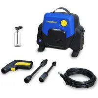 Goodyear - Nettoyeur haute pression compact, 1400 W, 100 bars, 4,5 l/min. Livré avec pistolet et lance