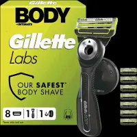 Gillette GilletteLabs Body + 8 Recharges de Rasoir