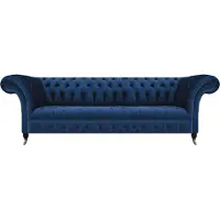 AEA Blau Chesterfield Sofa Viersitzer Couch Designer Polstermöbel Wohnzimmer