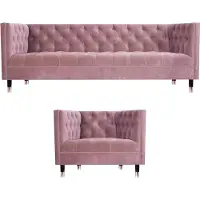 AEA Rosa Komplett Sofa Dreisitze Couch Design Sessel Modern Möbel Chesterfield