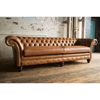 AEA Chesterfield Sofa Couch Polster Samt Couchen Polster Garnitur 4 Sitzer