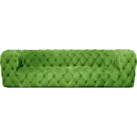 AEA Viersitzer Sofa Couch Wohnzimmer Modern Grün Sitzmöbel Textil Stoff Chesterfield