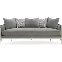 AEA Wohnzimmer Stoff Couch Sofa 3 Sitzer Designer Couchen Couch Grau Textil Polster
