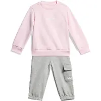 Adidas Survêtement 'Essentials' gris chiné / rose / blanc