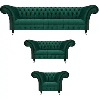 Xl Moebel Gmbh Schicke Chesterfield Grüne Sofagarnitur Wohnzimmer Designer Couchen 3tlg