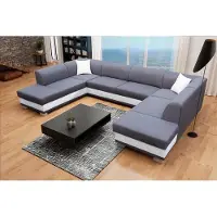 AEA XXL Wohnlandschaft Ecksofa Couch Polster Garnitur Ecke Designer U-Form Sofa