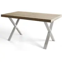 Alpi Möbel Table de Salle à Manger 180x280 cm, Table Extensible avec des Pieds Métalliques Robustes, Collection Loft X, Sonoma