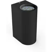 B.K.Licht Lampe LED d'extérieur Lampe murale d'extérieur IP44 Spot mural Salle de bain GU10 NOIR