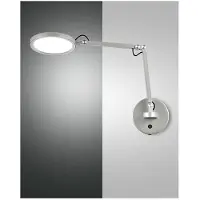 FABAS LUCE Regina - Applique Murale Ronde Réglable, Applique Murale Led 9W À Intensité Variable Cct (3000K, 4000K, 5000 K, 6000K) - Aluminium