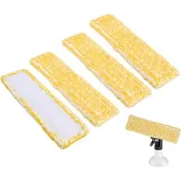 OEM Serviettes en microfibre pour le nettoyage des vitres, lot de 4, adaptées aux flacons pulvérisateurs et au nettoyage des fenêtres, idéales pour les appareils Kärcher WV2 et WV5 (jaune)