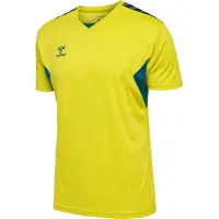 Hummel Hmlauthentic Poly Trikot Herren gelb petrol Gr S