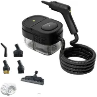 OEM Nettoyeur vapeur portatif, haute pression, réservoir de 1600 ml, couleur noire, compatible avec les prises européennes 220V-240V