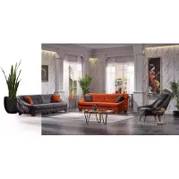 AEA Sofagarnitur 3+3+1 Sitzer Sofas Set Chesterfield Wohnzimmer Komplett 3tlg