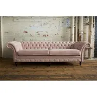 AEA XXL Sofa 4 Sitzer Couch Chesterfield Polster Sitz Garnitur Leder Pinke