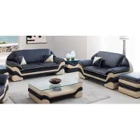 AEA Ledersofa Couch Wohnlandschaft 3+2 Sitzer Design Sofa Klassische Garnitur Sofas