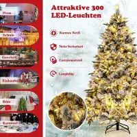 Northix Sapin de Noël artificiel enneigé, 215 cm, 300 LED