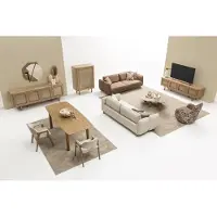 AEA Wohnzimmer-Set 2x 4-Sitzer Sessel Tische & Stauraum für Stil & Komfort