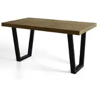 Alpi Möbel Table de Salle à Manger 160x90 cm, Table Cuisine avec des Pieds Métalliques Robustes, Collection Loft Trapez, Lefkas