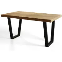 Alpi Möbel Table de Salle à Manger 140x240 cm, Table Extensible avec des Pieds Métalliques Robustes, Collection Loft Trapez, Craft