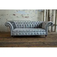 AEA Chesterfield Sofa 3 Sitzer Couch design Braun Polster Sitz Garnitur Leder