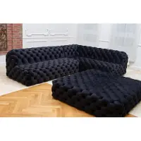 AEA Sofa Ecksofa L-Form Sessel Hocker Ecksofa Polster 2tlg. Modernes