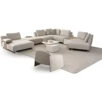 AEA Modulares Wohnzimmer-Set U-Form Ecksofa mit passendem Sessel