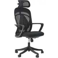 AEA Chaise de bureau confortable avec appui-tête flexible et dossier en maille