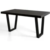 Alpi Möbel Table de Salle à Manger 180x280 cm, Table Extensible avec des Pieds Métalliques Robustes, Collection Loft Trapez, Noir