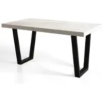 Alpi Möbel Table de Salle à Manger 180x280 cm, Table Extensible avec des Pieds Métalliques Robustes, Collection Loft Trapez, Marbre