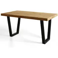 Alpi Möbel Table de Salle à Manger 160x260 cm, Table Extensible avec des Pieds Métalliques Robustes, Collection Loft Trapez, Lancelot