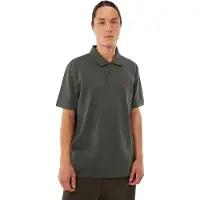 Calvin Klein Polo homme , col court, motif monogramme, tissu piqué en coton, couleur marron (Beluga)