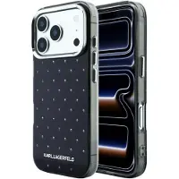 Karl Lagerfeld Coque MagSafe IML avec strass sur toute la surface pour iPhone 18 Pro, noire (Apple iPhone 17 Pro, Apple iPhone 18 Pro), Coque pour téléphone portable, Noir
