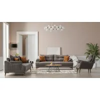 AEA Canapé confortable 3+3+1 places pour votre salon dans un style moderne