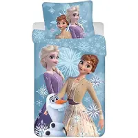 Jerry Fabrics Frozen Housse de couette pour tout-petit white Snowflake - 100 x 135 cm - coton