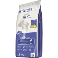 Fitmin dog maxi light - viande de volaille pour chiens adultes de grandes et géantes races en surpoids - 12 kg