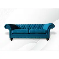 AEA Turkis Polster Sitz Couch 3 Sitz Garnitur Sofa Sofas Couchen Samt Dreisitzer