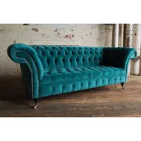 AEA Chesterfield Design Luxus Polster Sofa Couch Sitz Garnitur Leder #114