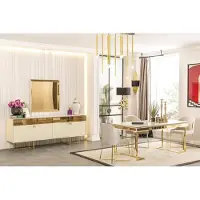 Xl Moebel Gmbh Stylish Gold Dining Set bequeme Stühle Tisch Küche Holzmöbel Luxusmöbel