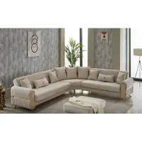 Xl Moebel Gmbh Wohnzimmer Sofa Polstersofa Ecksofa L-Form Stoffsofa Beige Couch Eck