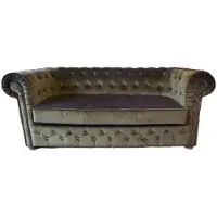 AEA Chesterfield Samt Textil Sofa Couch Sofa Designer Garnitur Polster Sofas